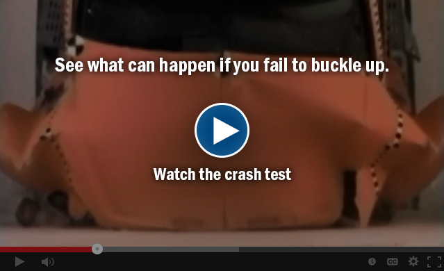 Click to watch seatbelt crash test