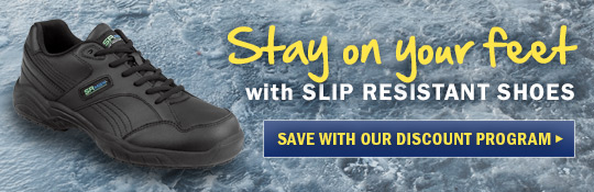 Click to learn about our slip resistant shoe discount program